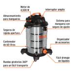 Aspiradora de sólidos y líquidos, 16 gal, acero inox - Image 2