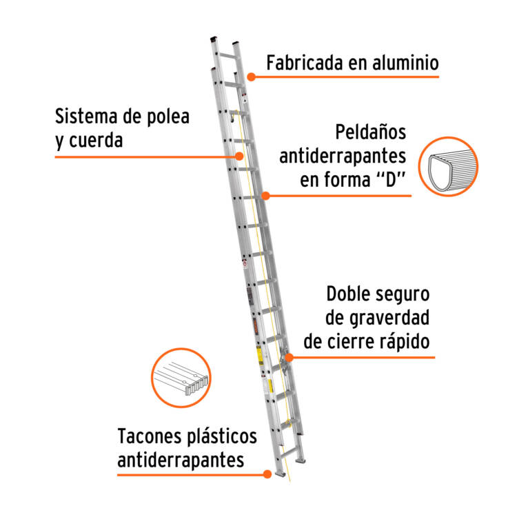 Escalera de extension 28 peldaños, tipo III - Image 2