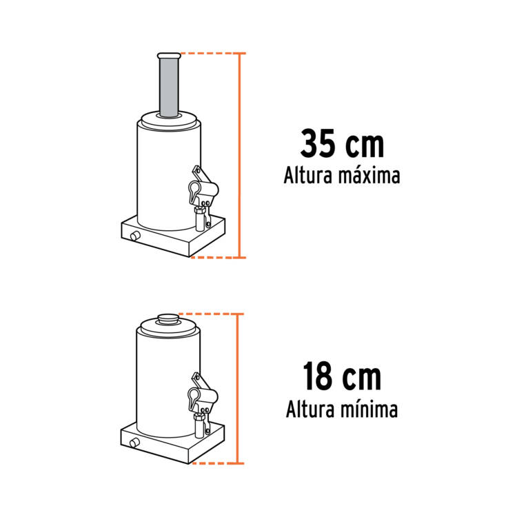 Gato hidráulico de botella de 21 Toneladas - Image 3