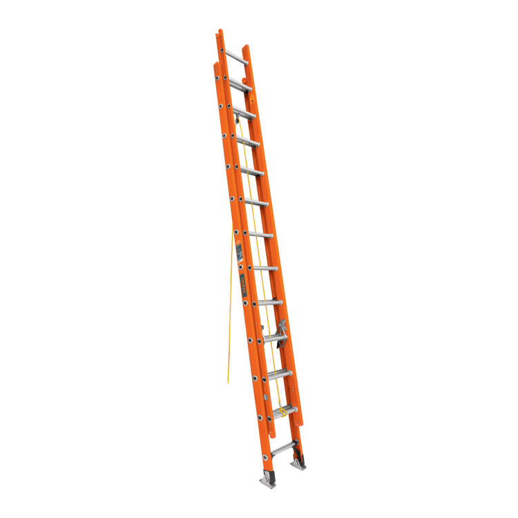 Escalera de extension 24 peldaños, tipo II, fibra de vidrio