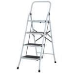 Escalera tubular plegable 4 peldaños