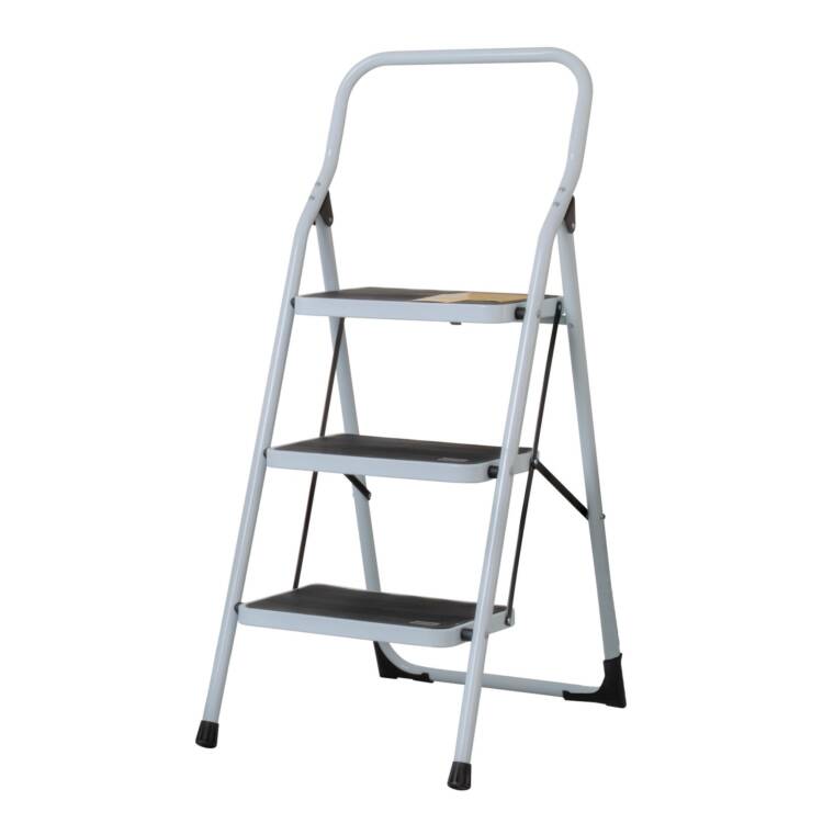Escalera tubular plegable 3 peldaños