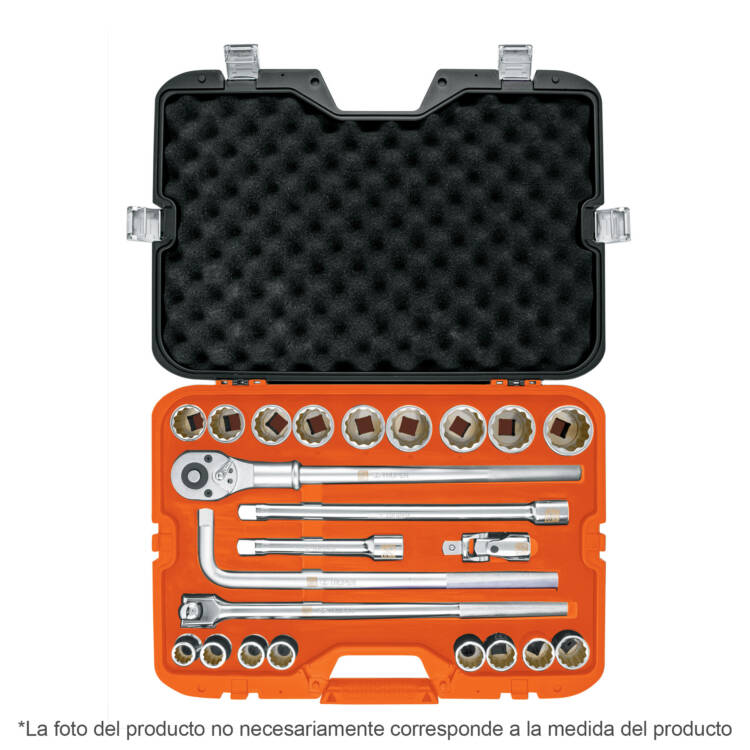 Juego de herramientas cuadrante 3/4" std, 23 piezas