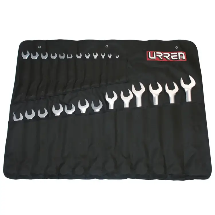 Juego de llaves combinadas satinadas métricas, 12 puntas, 7-32mm, 25 piezas Urrea