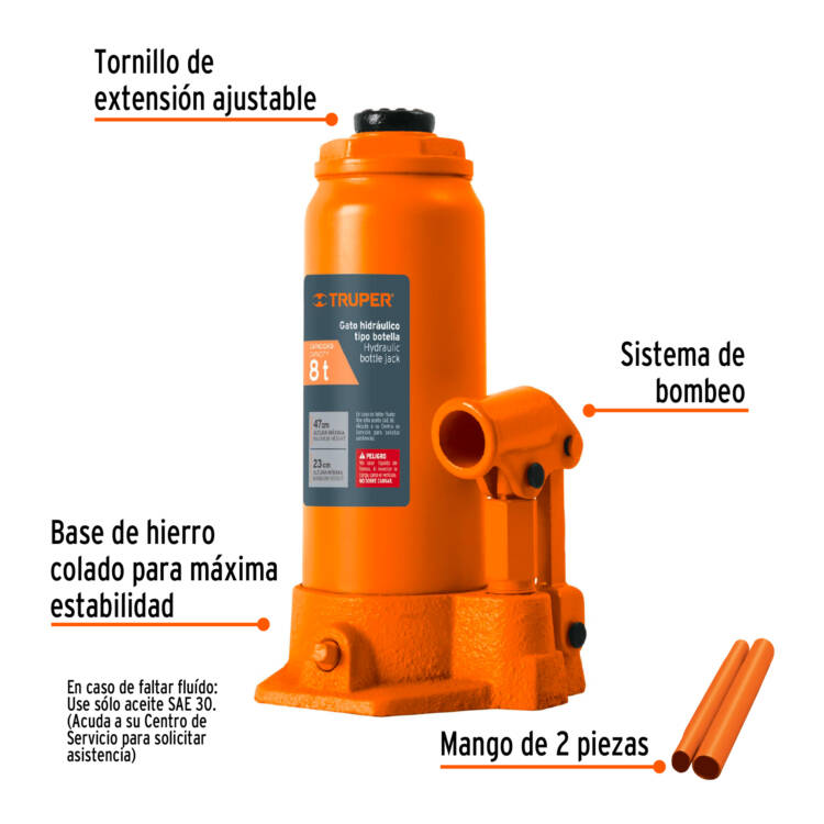 Gato hidráulico de botella de 8 Toneladas - Image 2