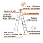 Escalera de tijera tipo II 7 peldaños y bandeja - Image 2