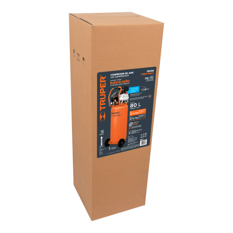 Compresor lubricado, 80L, 3 - 1/2HP, vertical - Image 2