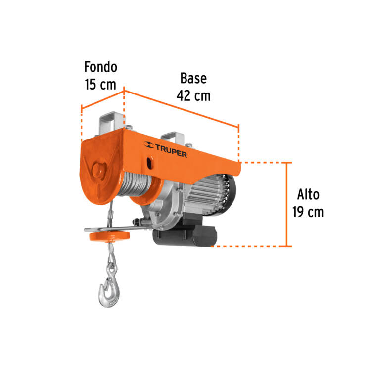 Polipasto eléctrico de 800 kg, Motor de 1350 W - Image 3