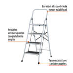 Escalera tubular plegable 4 peldaños - Image 3