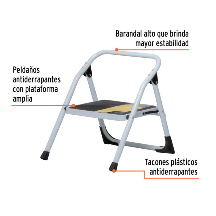 Escalera tubular plegable 1 peldaños - Image 3