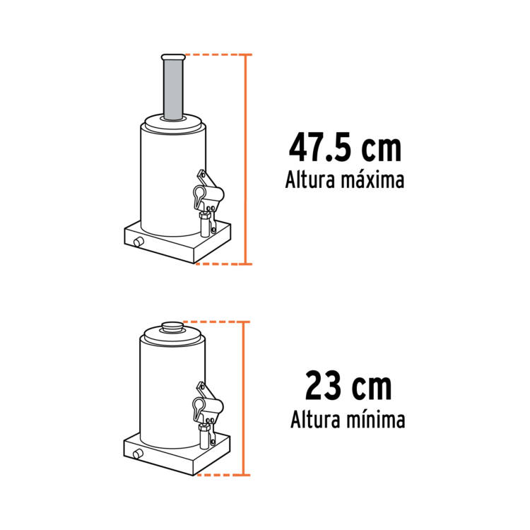Gato hidráulico de botella de 12 Toneladas - Image 3