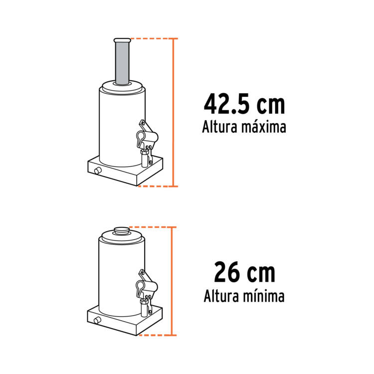 Gato hidráulico de botella de 32 Toneladas - Image 3