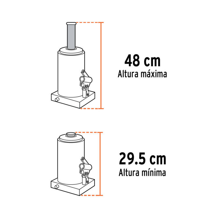 Gato hidráulico de botella de 50 Toneladas - Image 3