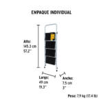 Escalera tubular plegable 4 peldaños - Image 4