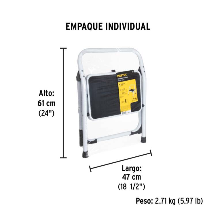 Escalera tubular plegable 1 peldaños - Image 4