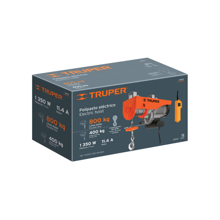 Polipasto eléctrico de 800 kg, Motor de 1350 W - Image 5