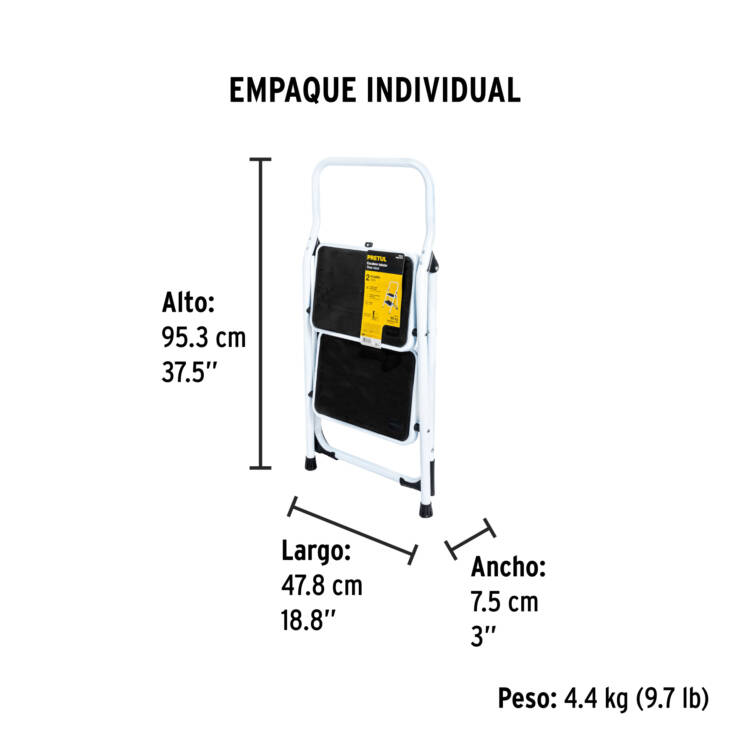 Escalera tubular plegable 2 peldaños - Image 7