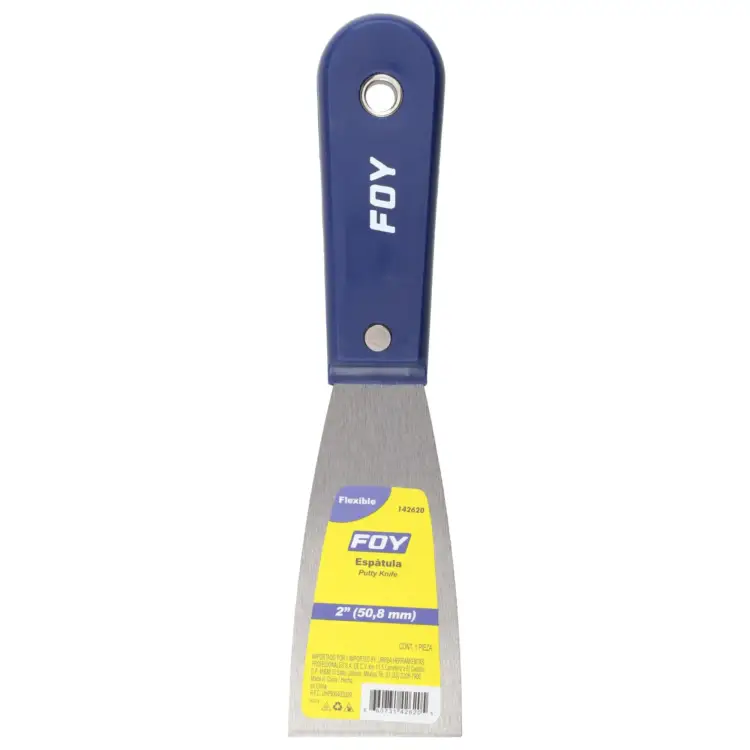Espátula flexible de acero de alto carbón con mango plástico 2" Foy - Image 3