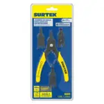 Pinza para anillos de retención con cabeza intercambiable, 5 piezas Surtek - Image 4