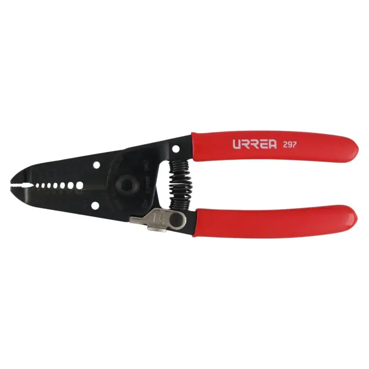 Pinza pelacable con mango air cushion 10-20 AWG de 6-3/4" alta palanca con seguro Urrea - Image 6
