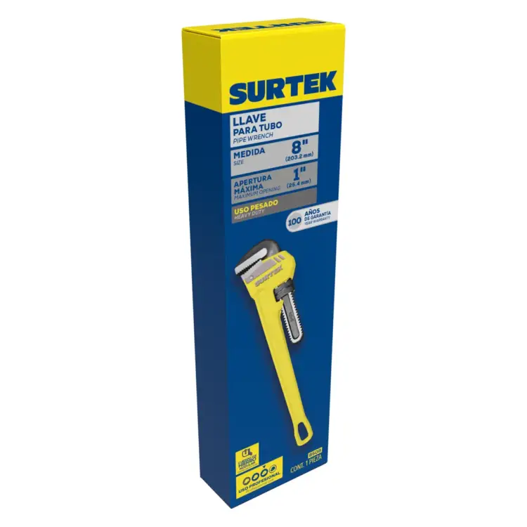 Llave de tubo hierro maleable 8" Surtek - Image 2