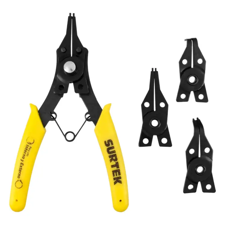 Pinza para anillos de retención con cabeza intercambiable, 5 piezas Surtek - Image 9
