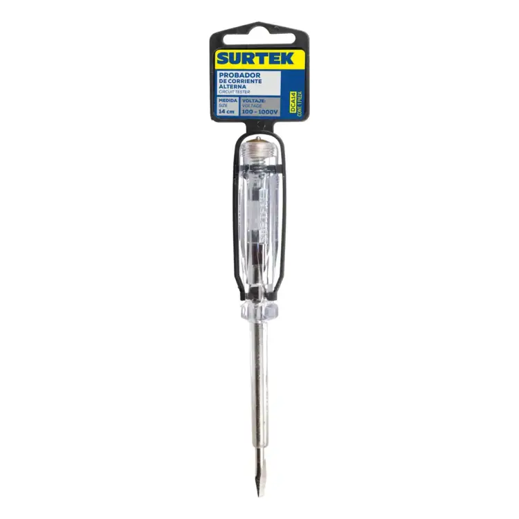 Probador de voltaje de corriente alterna 100 V- 500 V, 14 cm Surtek - Image 3