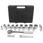 Juego de dados y accesorios cuadrante de 1/2" métrico 10-32, 20 piezas Surtek - Image 3