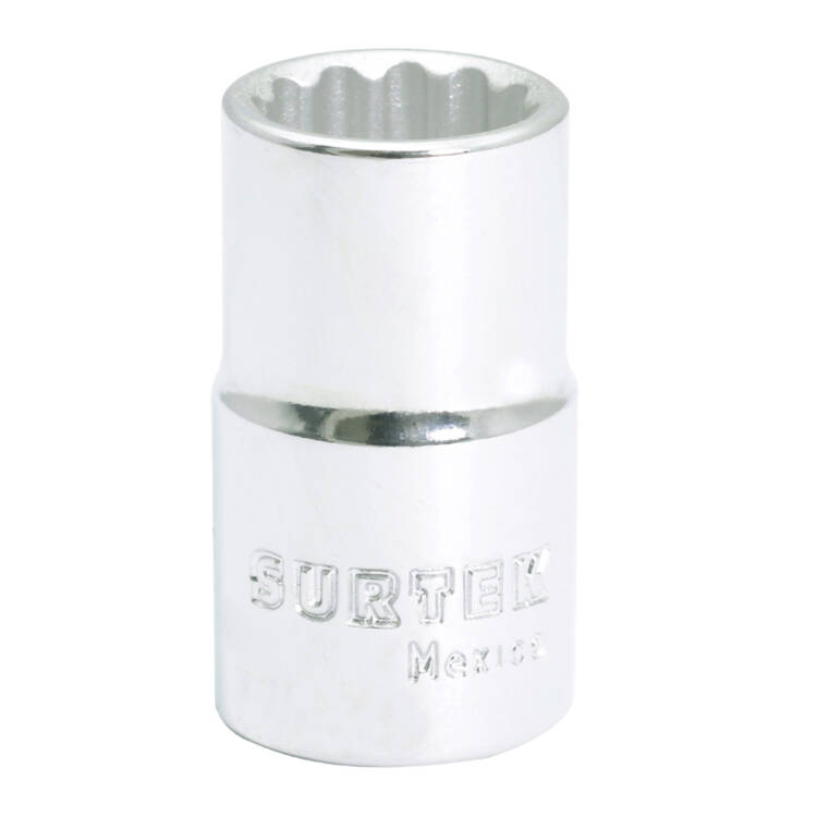 Dado en pulgadas cuadrante de 1/2", 12 puntas, 1/2" Surtek